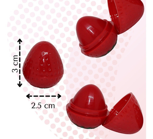 Balsamo Para Labios Forma De Fresa Mayoreo Lip Balm