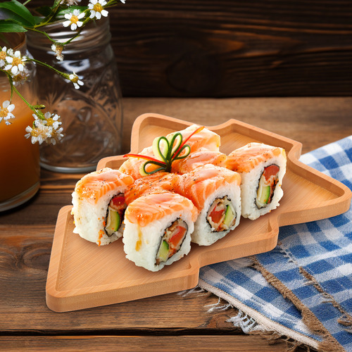 Plato De Madera Para Servir Aperitivos Con Forma De Árbol De