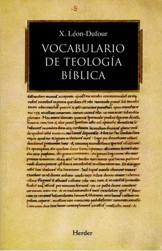 Libro Vocabulario De Teologia Biblica