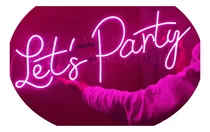 Comprar Cartel Let's Party Neón Led \u002F Eventos \u002F Ambientación \u002F Deco