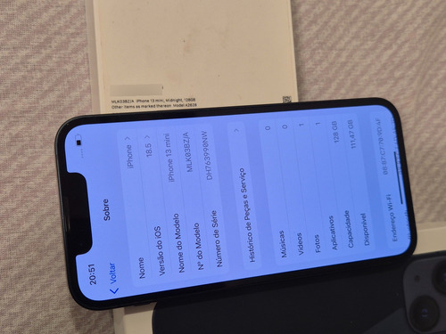 iPhone 13 Mini 128gb 79% Anatel Nf Cx Td Org Perf Ú Dn Gar (Usado)