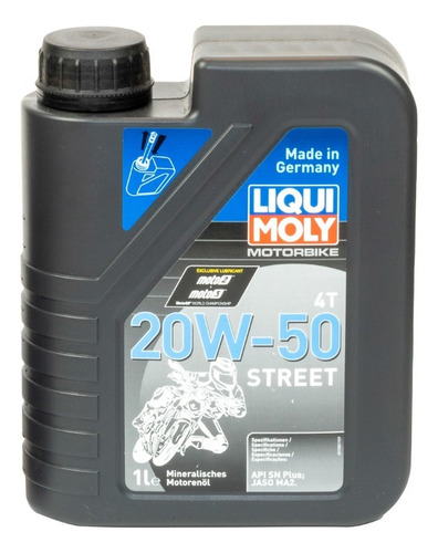 Liqui Moly 20w50 Aceite Motor Para Motos 4t Semisintético