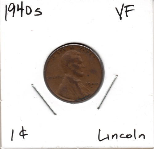 1940 S Lincoln Wheat Cent Vf Buen Estado 1c Centavo Escasa