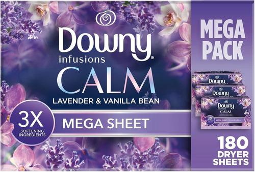 Downy Infusions Calm Lenço Amaciante Secadora- 180 Folhas
