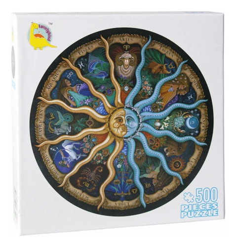 Moruska Round Jigsaw Puzzle 500 Piezas Para Adultos- Zod