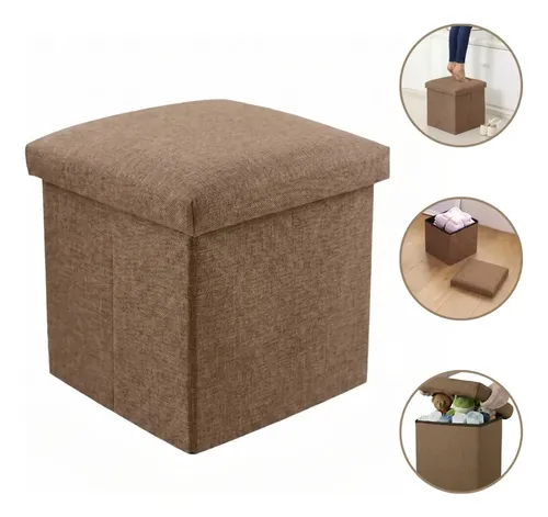 Puff Silla Cubo Organizador Plegable Cajón Almacenador Hogar Marr...