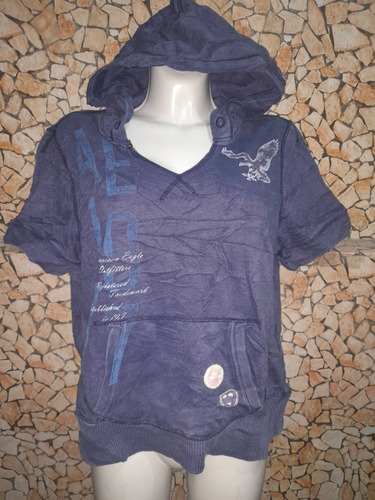 Sudadera Manga Corta American Eagle Talla L De Mujer-f14 