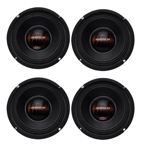 Kit Com 4 Woofer 8' Extreme 100w Rms Magnum Médio Grave Trio