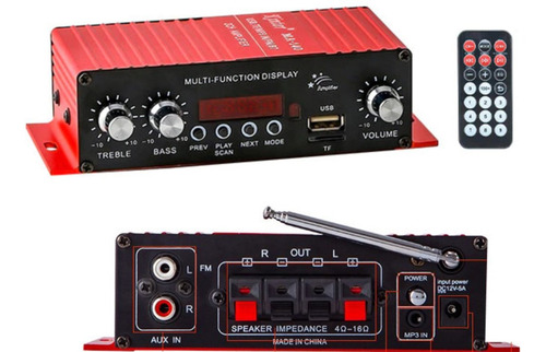 Amplificador 12 Volts Mp3 Bluetooth Radio Fm Usb