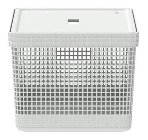 Cesta Grid Con Tapa 20 L Blanco Océano