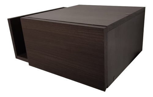 Imagen 4 de 5 de Repisa Flotante Moderna Buro Revistero Con Cajón Izquierdo Color Roble Dakar