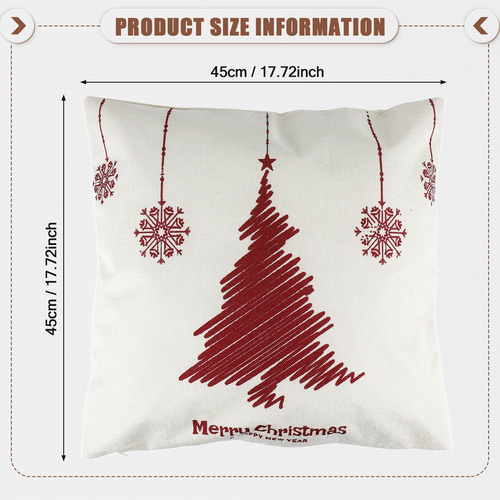 Fundas De Almohada Navideñas 18 X 18, Juego De 4 Unidades, F