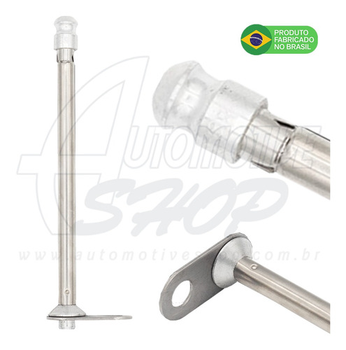 Antena Corta Pipa Moto Retrátil Retrovisor Aço Inox 7/8  Pta