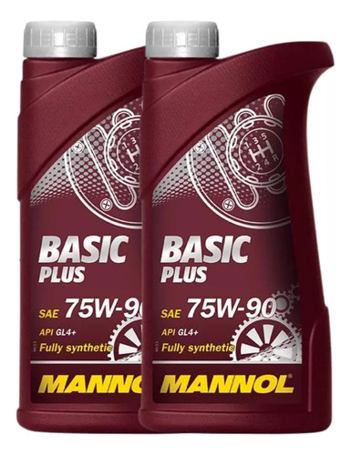 Aceite Transmisión 75w90 Basic Plus Gl4+ 2lts Mannol