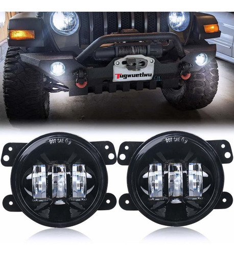 Luz De Niebla Led De 4  Para Jeep Wrangler Unlimited Jk Jku 