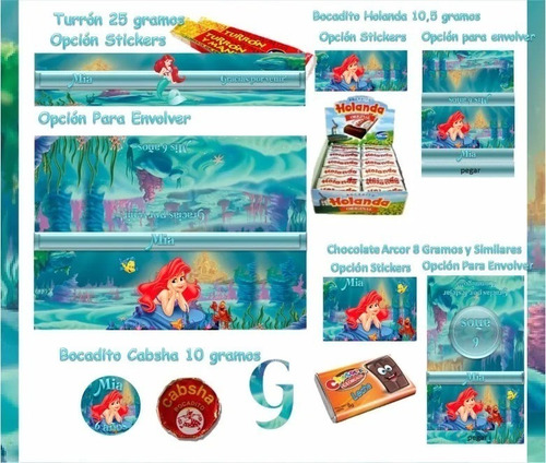 Kit Imprimible La Sirenita Ariel Sirena Mermaid S98