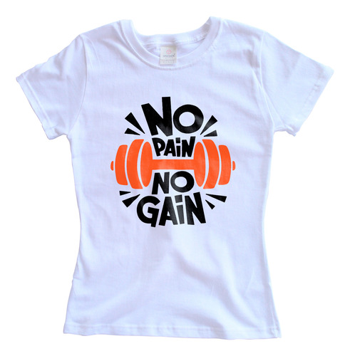 No Pain No Gain Playera Hombre Mujer Gym Cardio Ejercicio