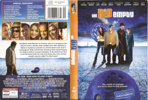 The Big Empty Dvd Jon Favreau Kelsey Grammer Daryl Hannah