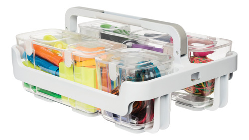 Deflecto Caddy Organizador Tres Compartimentos Color Blanco