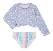 Comprar Traje De Baño 2 Piezas Con Proteccion Upf50 Niñas Importado 