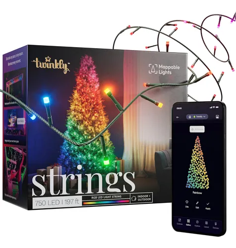 Twinkly Strings 750 Led Rgb, Tira De Luz Led Mapable Para E.
