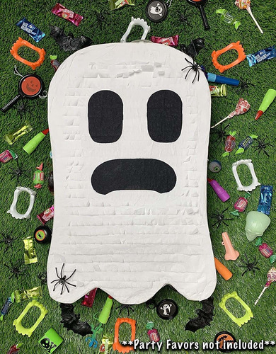 Get A Pinata Ghost - Pinata De Halloween Con Palo, 17.1 X 10