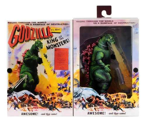 Neca 1956 Movie Poster Godzilla Ultimate Figure 35 Cm