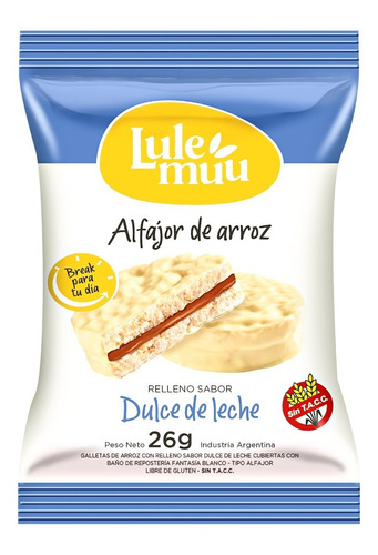 Alfajores De Arroz Lulemuu  - 12 Unidades