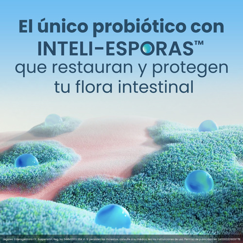 Enterogermina Tratamiento de la Diarrea con Bacillus Clausii 2 Billones de UFC 12 cápsulas. Alivia la Diarrea, Restaura la Flora Intestinal +12 Años