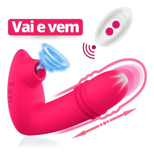 Massageador Elétrico Profissional Control Remoto Vaivem Pre Rosa-chiclete