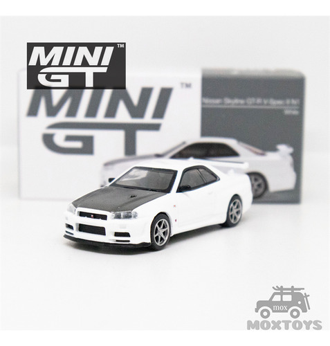 Mini Gt 1:64 Nissan Skyline Gt-r R34 V-spec Ii N1 Blanco Lhd