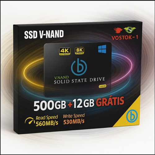 Disco Sólido Interno Ssd 500gb V-nand 3d Nand Alta Performance 2.5 Vostok-1 Preto