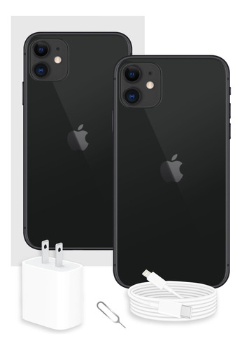Apple iPhone 11 128 Gb Negro Con Caja Original  (Reacondicionado)