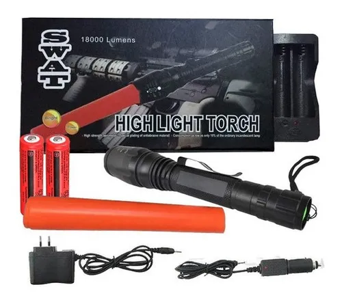Linterna Led Recargable Luz Potente Linterna Tactica Militar