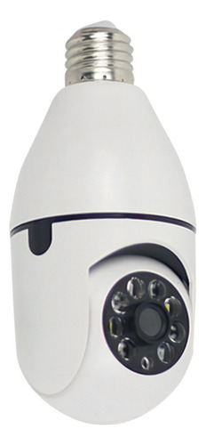 Camara Seguridad 360° Luz Ip Hd E27 Wifi Nocturna Motorizada Color Blanco