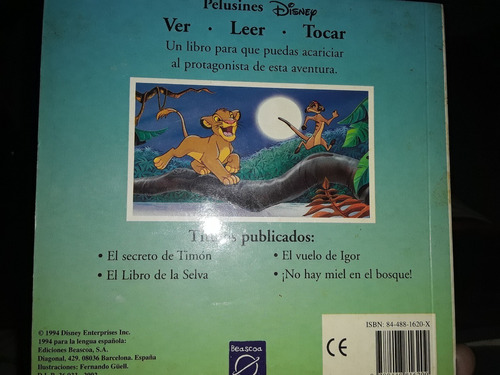 Rey León.disney.cuento Infantil Ilustrado