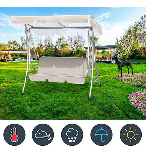 Columpio De Sol Con Toldo Para Jardín, Exterior, Impermeable