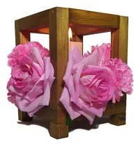 Comprar Pack 18 Centros De Mesa Mini Linterna P\u002F Vela Madera Rústico