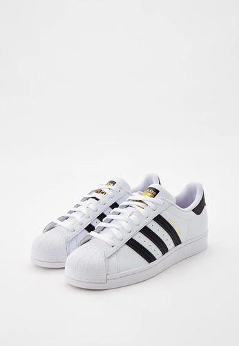 Tenis Superstar Concha Clasicos Blanco Unisex 25mx, Caja adidas Azul (Usado)