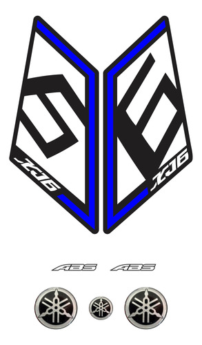 Adesivo Moto Yamaha Xj6 Sp Branca Azul Etiqueta Kit Xj6sp04