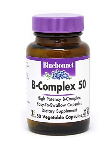 Bluebonnet B-complex 50 Cápsulas Vegetales, 50 Unidades