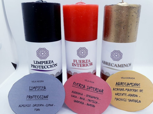 Imagen 7 de 7 de Vela De Intencion Proposito Proteccion Grande + Esencias