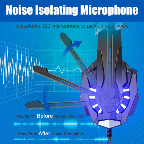 Audifonos Elegate Diadema Gamer Con Micrófono Led