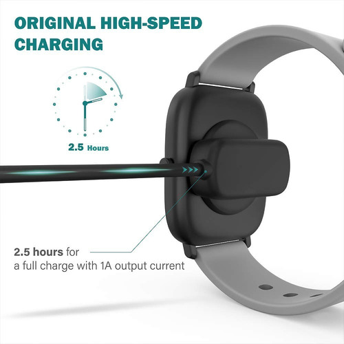 Imagen 4 de 5 de Cable Cargador Reloj Amazfit T-rex Gts Gtr 1 Mt - Stock