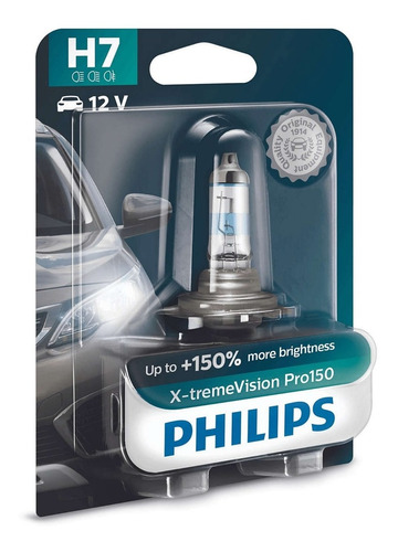 Lampara H7 55w 12v Xtrem Vision Philips +150% X Unidad Auto