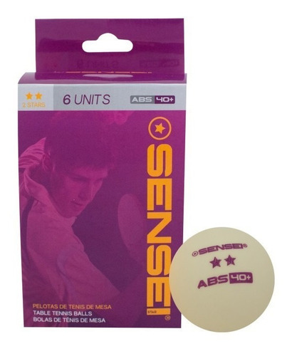 Imagen 1 de 2 de Pelotas De Ping Pong 2 Star Sensei X 6 Unid Tenis De Mesa