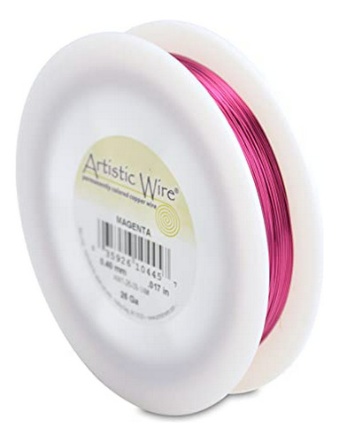 Alambre - Artistic Wire, 26 Gauge, Magenta Color, 1/4 Pound