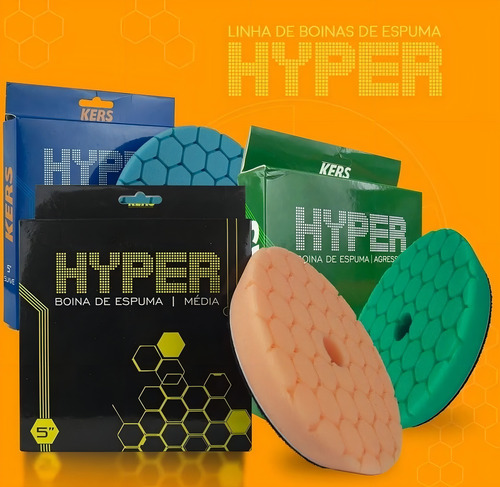 Boina de espuma verde agresiva Kers Hyper Cut de 3 pulgadas