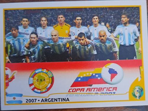 Lámina Album Copa America Brasil 2019 Legend 2007 Argentina