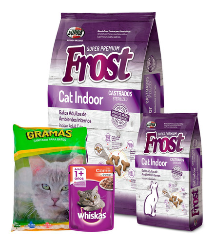 Imagen 1 de 5 de Frost Gato Cat Indoor 8,5kg + Promo Piedras + Envío Gratis!